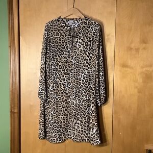 Chico’s leopard a-line dress, size 8 (Chico’s size 1)